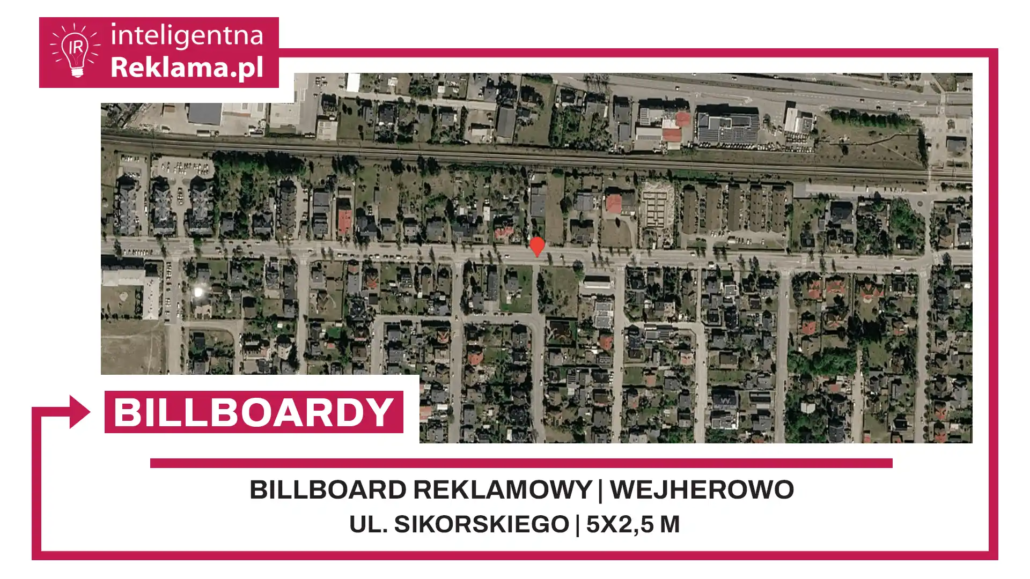 Lokalizacja reklamowa w Wejherowo przy ul. Sikorskiego - powierzchnia 12,5 m²