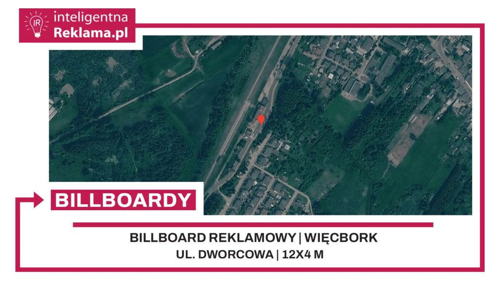 Lokalizacja reklamowa w Więcbork przy ul. Dworcowa - powierzchnia 48 m²