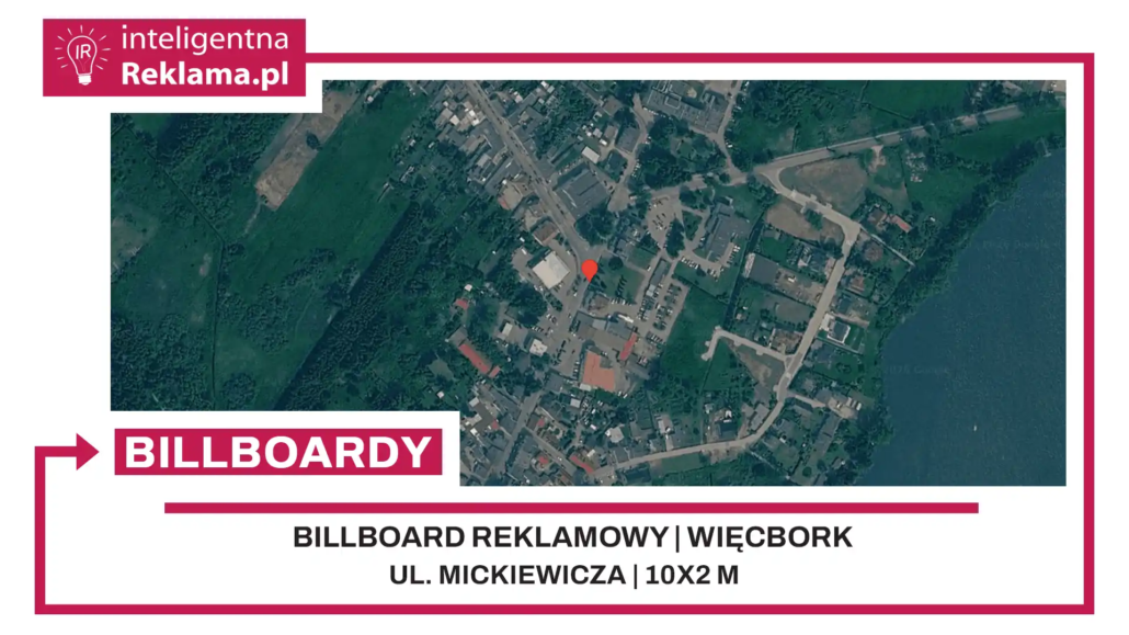 Lokalizacja reklamowa w Więcbork przy ul. Mickiewicza - powierzchnia 20 m²