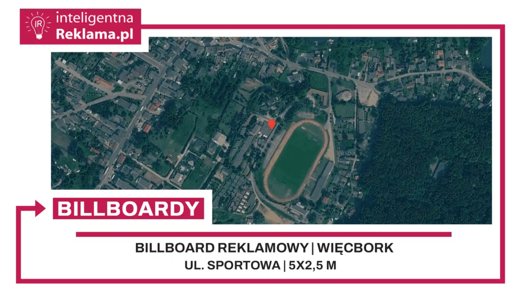 Lokalizacja reklamowa w Więcbork przy ul. Sportowa - powierzchnia 12,5 m²