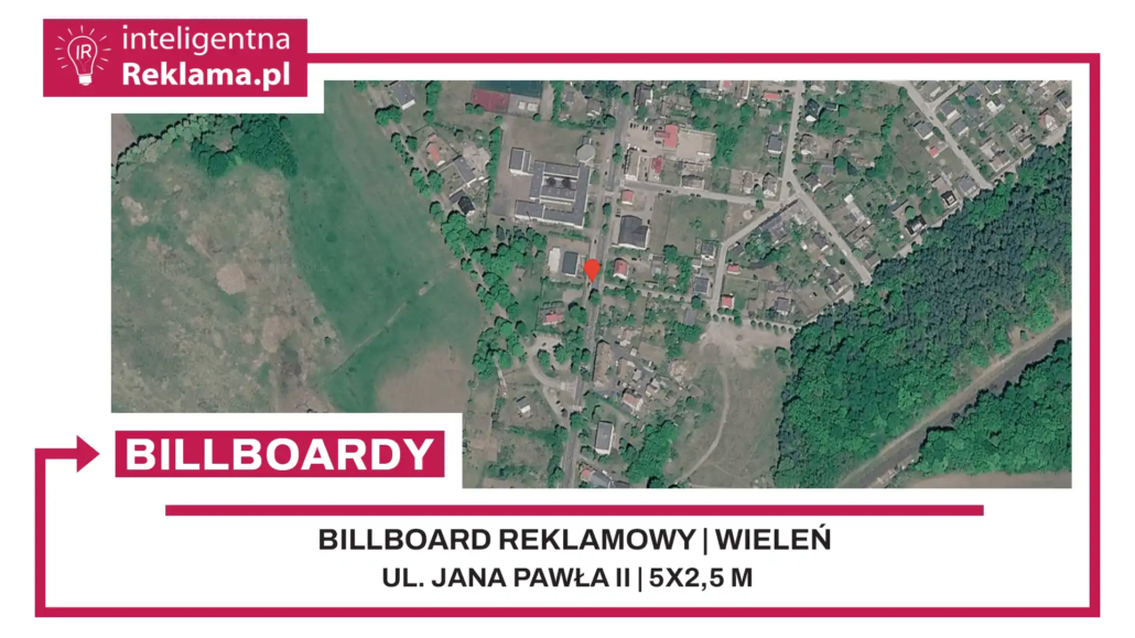 Lokalizacja reklamowa w Wieleń przy ul. Jana Pawła II - powierzchnia 12,5 m²