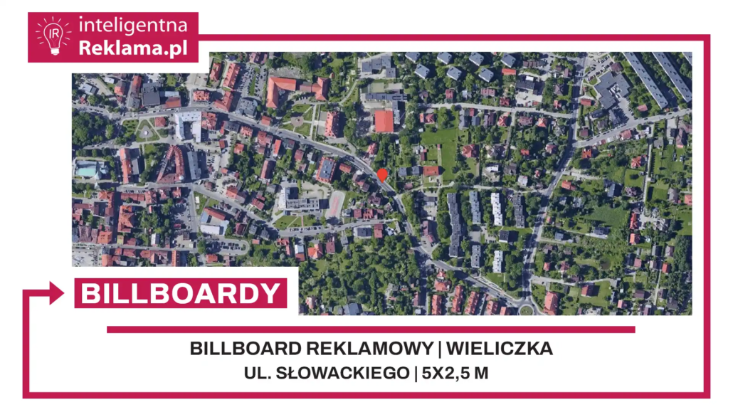 Lokalizacja reklamowa w Wieliczka przy ul. Słowackiego - powierzchnia 12,5 m²