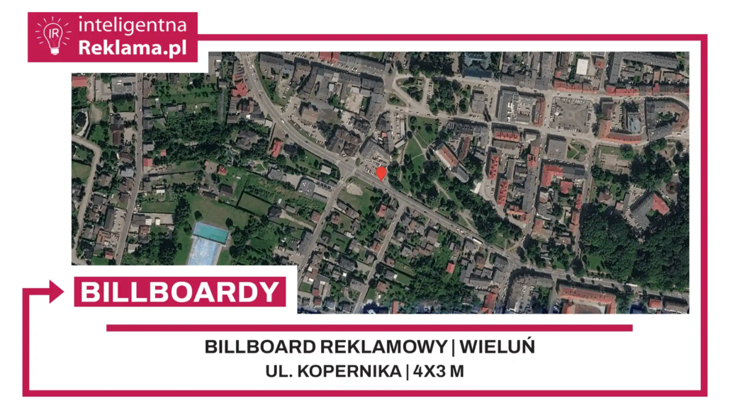 Lokalizacja reklamowa w Wieluń przy ul. Kopernika - powierzchnia 12 m²