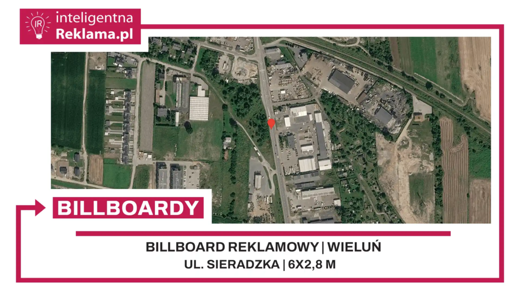 Lokalizacja reklamowa w Wieluń przy ul. Sieradzka - powierzchnia 16,8 m²