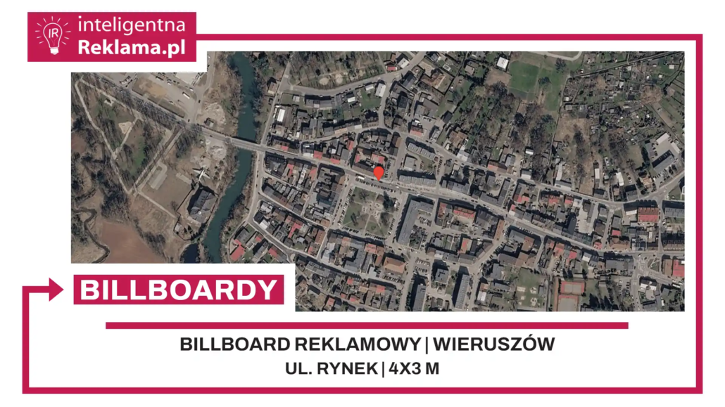 Lokalizacja reklamowa w Wieruszów przy ul. Rynek - powierzchnia 12 m²