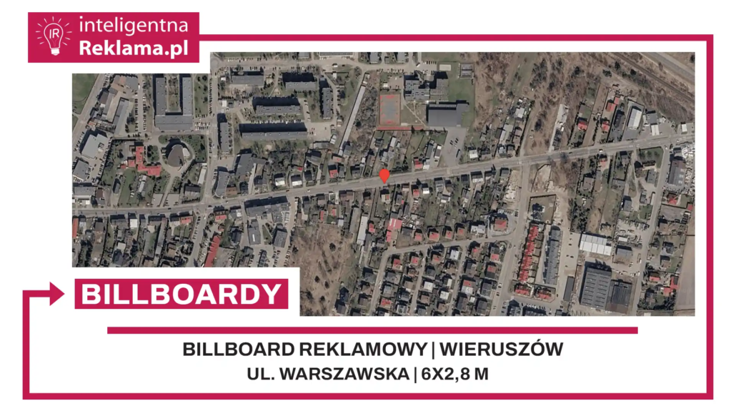 Lokalizacja reklamowa w Wieruszów przy ul. ul. Warszawska - powierzchnia 16,8 m²