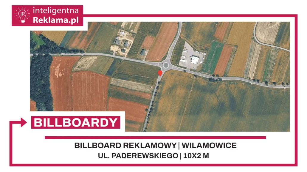 Lokalizacja reklamowa w Wilamowice przy ul. ul. Paderewskiego - powierzchnia 20 m²