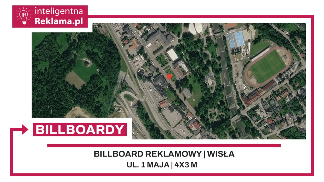 Lokalizacja reklamowa w Wisła przy ul. ul. 1 Maja - powierzchnia 12 m²