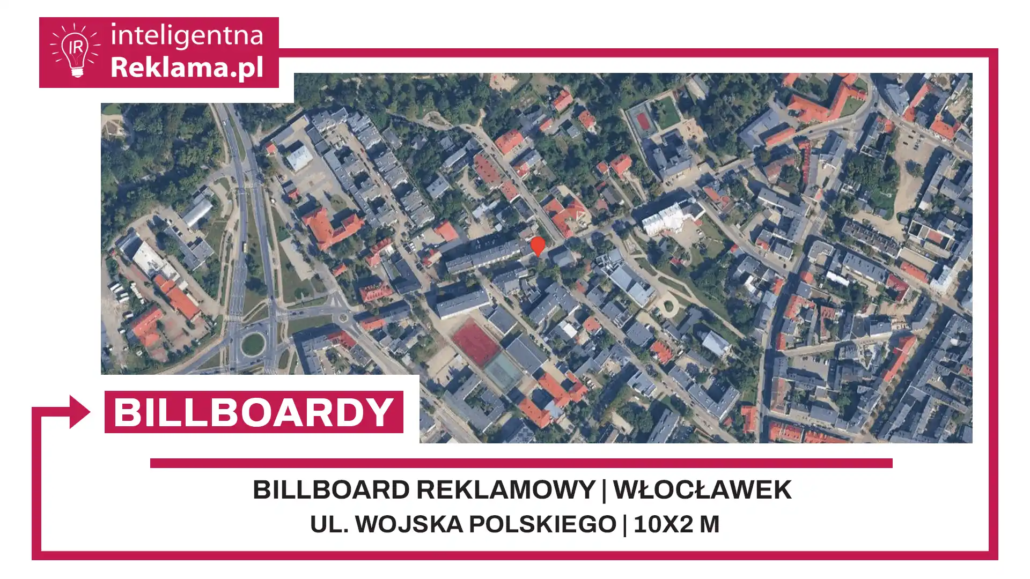 Lokalizacja reklamowa w Włocławek przy ul. ul. Wojska Polskiego - powierzchnia 20 m²