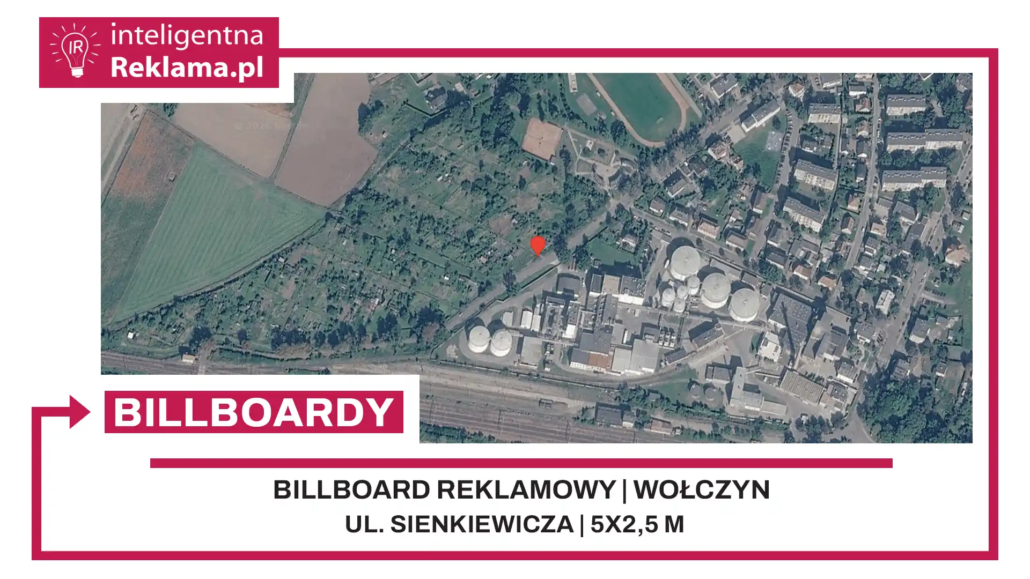 Lokalizacja reklamowa w Wołczyn przy ul. Sienkiewicza - powierzchnia 12,5 m²
