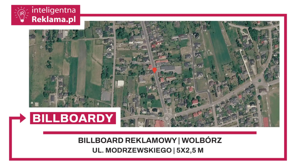 Lokalizacja reklamowa w Wolbórz przy ul. ul. Modrzewskiego - powierzchnia 12,5 m²