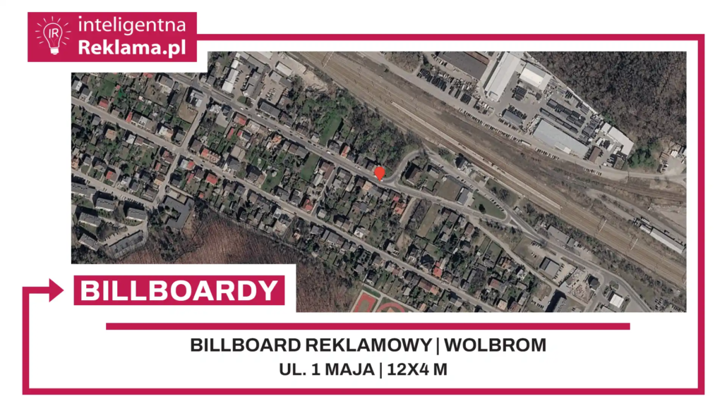 Lokalizacja reklamowa w Wolbrom przy ul. 1 maja - powierzchnia 48 m²