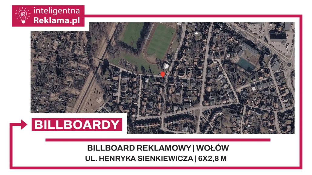 Lokalizacja reklamowa w Wołów przy ul. Henryka Sienkiewicza - powierzchnia 16,8 m²