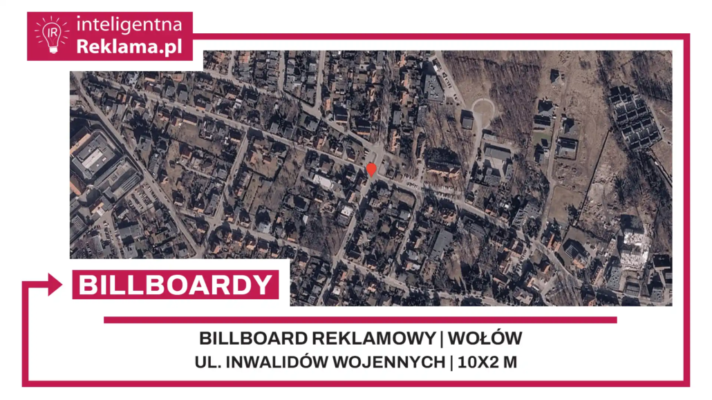 Lokalizacja reklamowa w Wołów przy ul. Inwalidów Wojennych - powierzchnia 20 m²