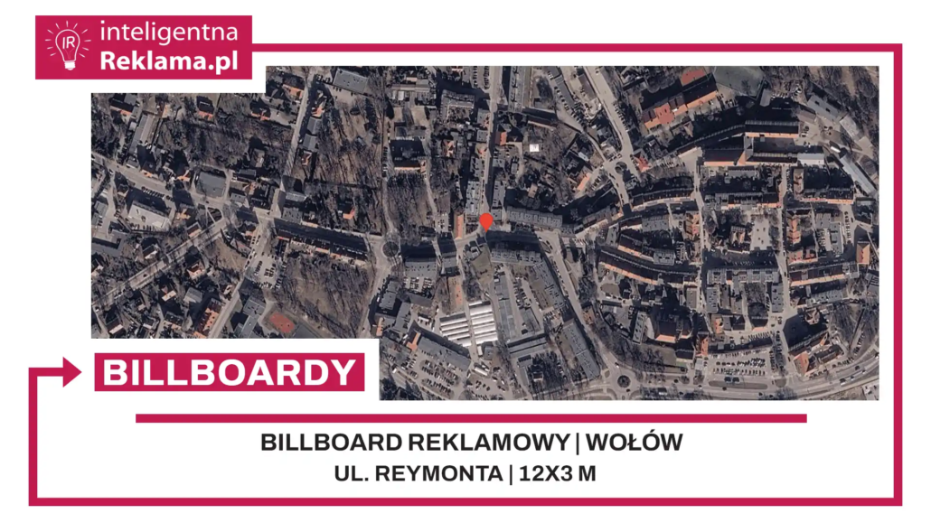 Lokalizacja reklamowa w Wołów przy ul. Reymonta - powierzchnia 36 m²