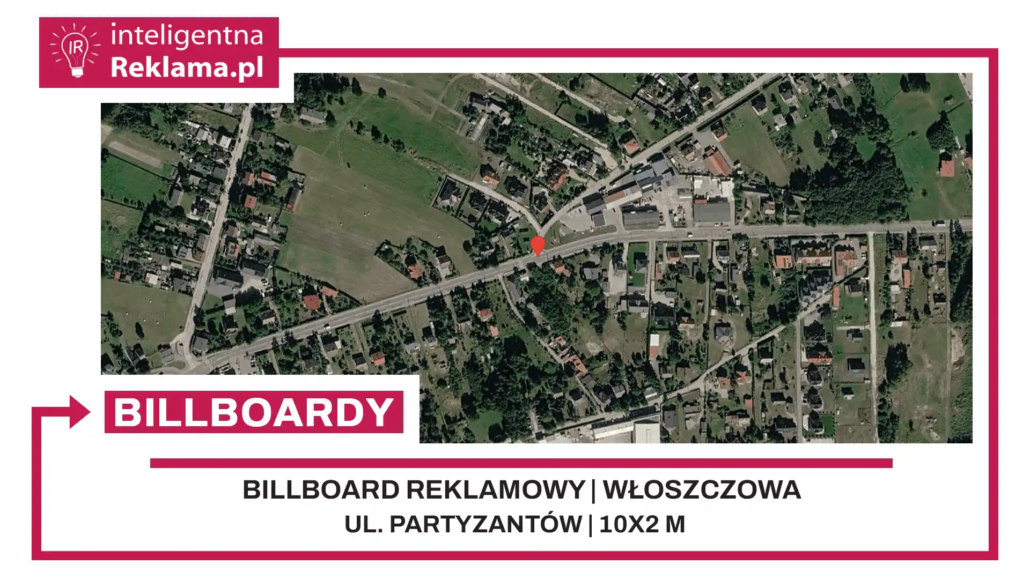 Lokalizacja reklamowa w Włoszczowa przy ul. ul. Partyzantów - powierzchnia 20 m²