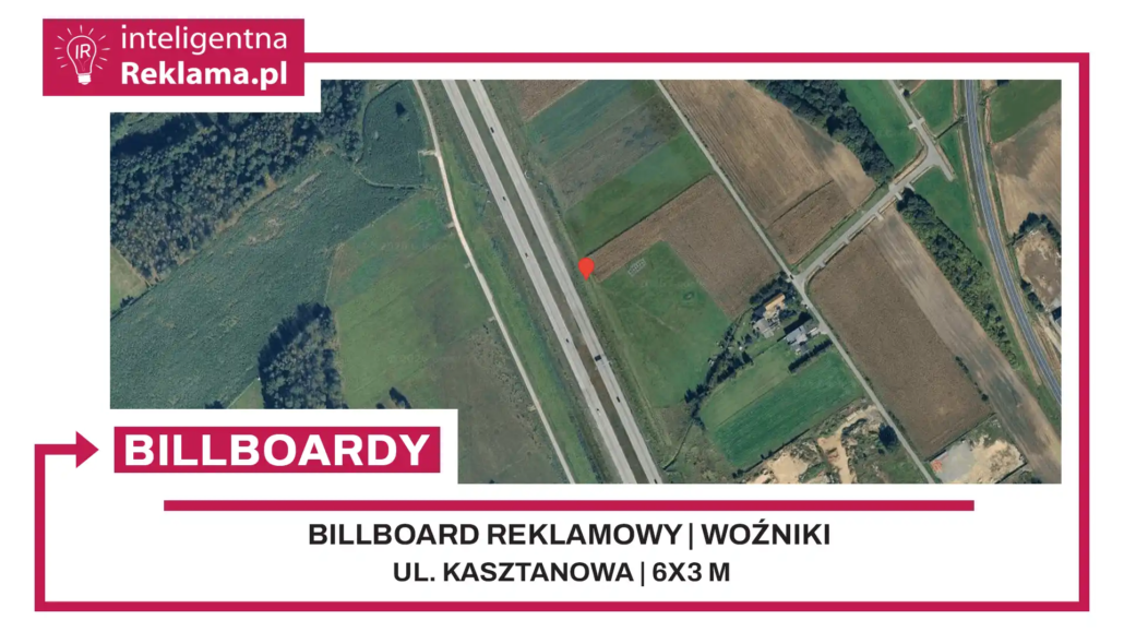 Lokalizacja reklamowa w Woźniki przy ul. Kasztanowa - powierzchnia 18 m²