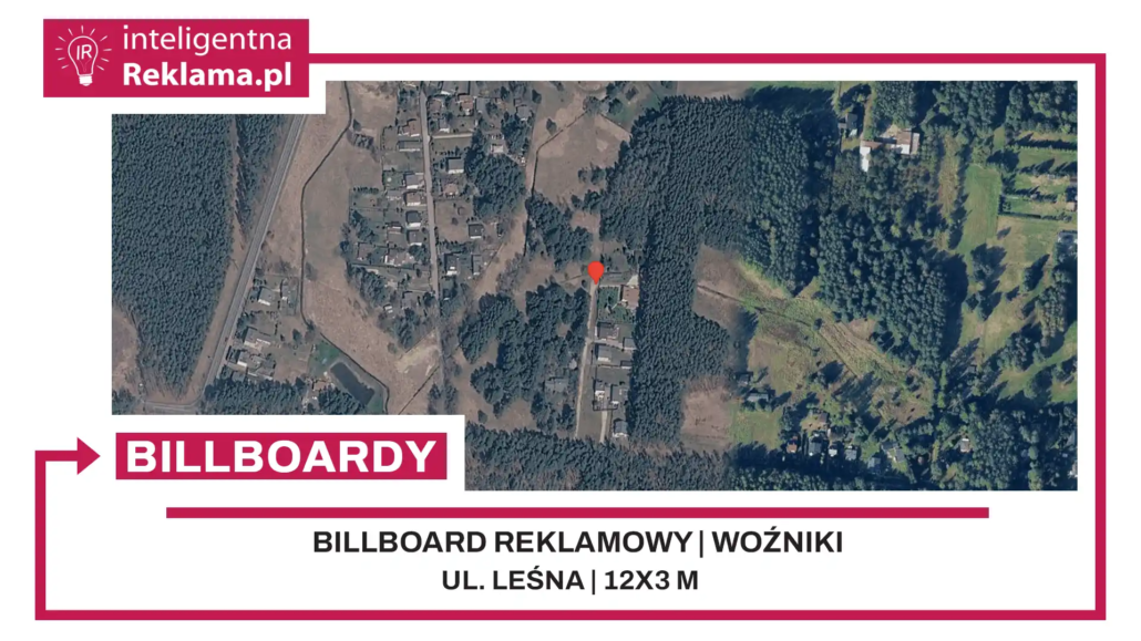 Lokalizacja reklamowa w Woźniki przy ul. Leśna - powierzchnia 36 m²