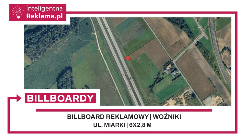 Lokalizacja reklamowa w Woźniki przy ul. Miarki - powierzchnia 16,8 m²