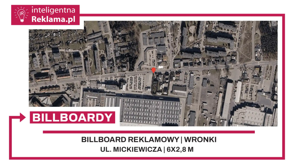 Lokalizacja reklamowa w Wronki przy ul. Mickiewicza - powierzchnia 16,8 m²