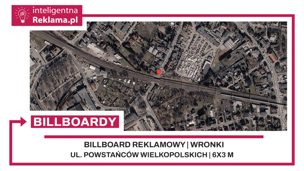 Lokalizacja reklamowa w Wronki przy ul. Powstańców Wielkopolskich - powierzchnia 18 m²