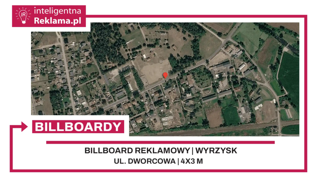 Lokalizacja reklamowa w Wyrzysk przy ul. Dworcowa - powierzchnia 12 m²