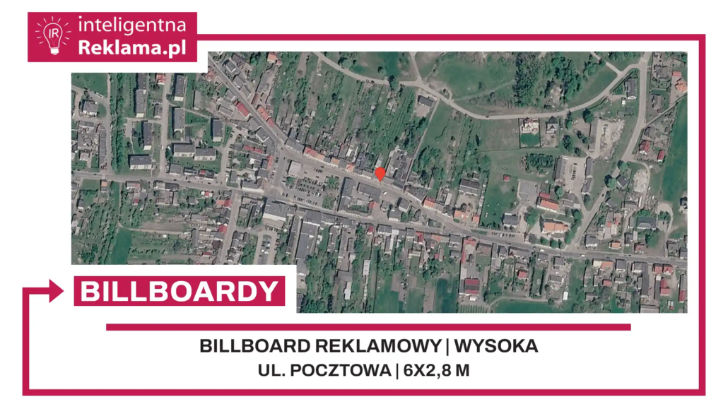 Lokalizacja reklamowa w Wysoka przy ul. Pocztowa - powierzchnia 16,8 m²