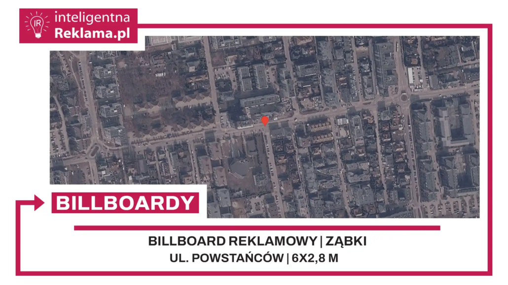 Lokalizacja reklamowa w Ząbki przy ul. ul. Powstańców - powierzchnia 16,8 m²