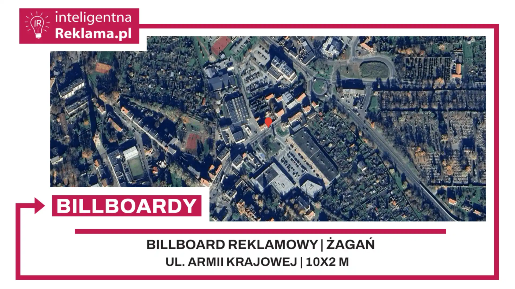Lokalizacja reklamowa w Żagań przy ul. Armii Krajowej - powierzchnia 20 m²
