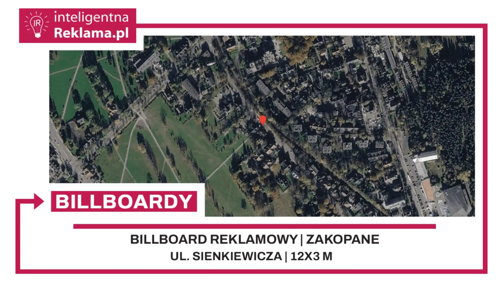 Lokalizacja reklamowa w Zakopane przy ul. Sienkiewicza - powierzchnia 36 m²