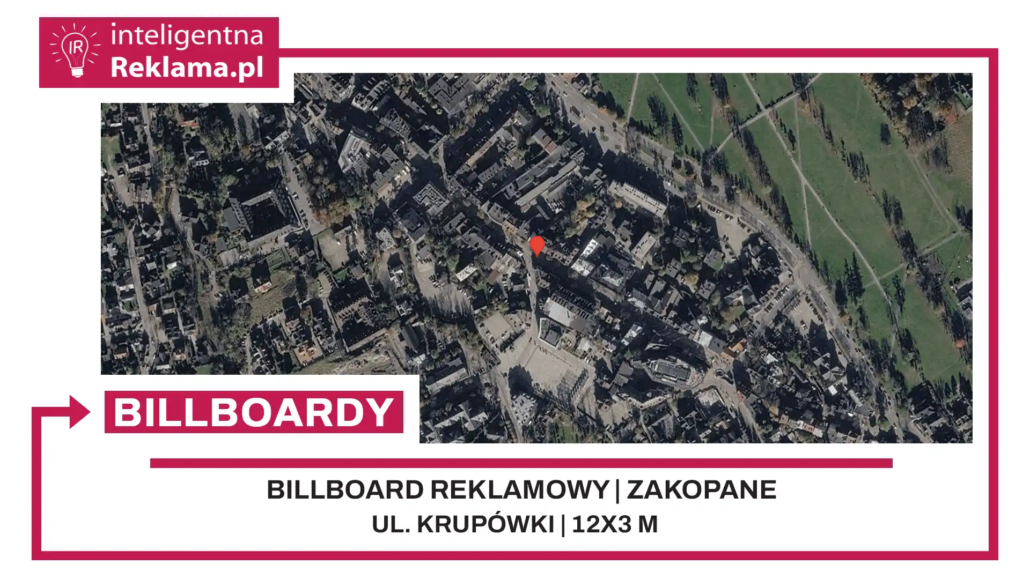 Lokalizacja reklamowa w Zakopane przy ul. ul. Krupówki - powierzchnia 36 m²