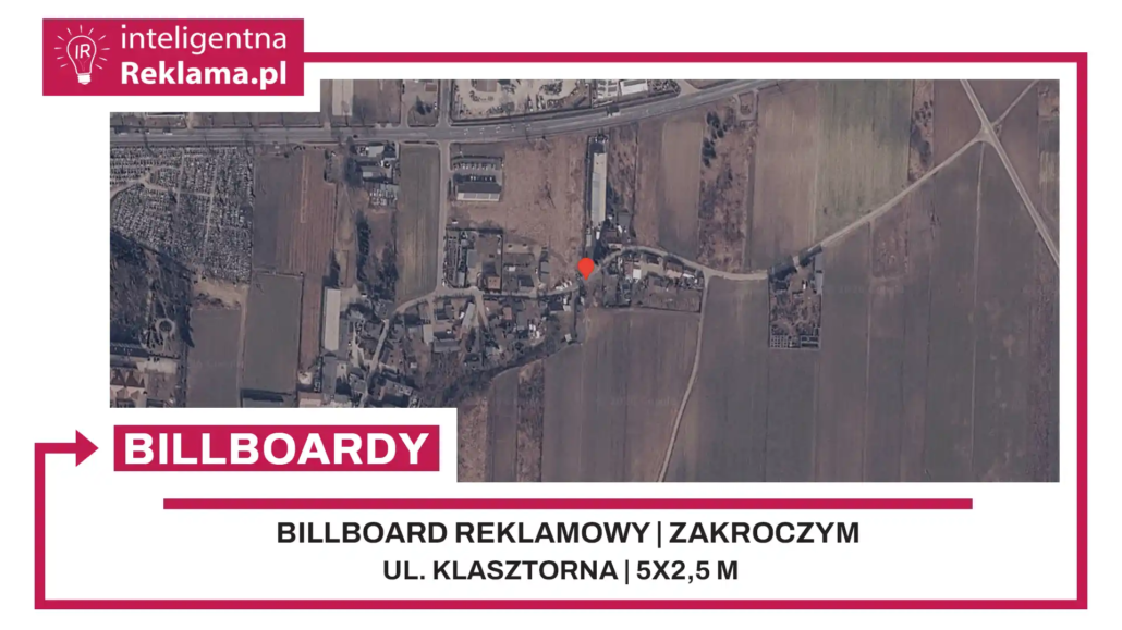 Lokalizacja reklamowa w Zakroczym przy ul. Klasztorna - powierzchnia 12,5 m²