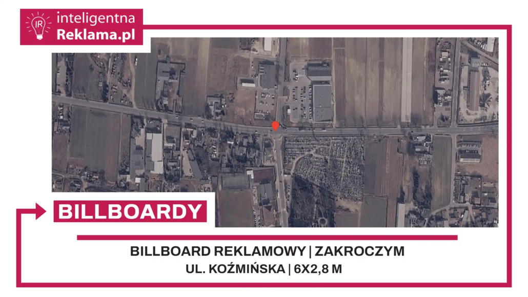 Lokalizacja reklamowa w Zakroczym przy ul. ul. Koźmińska - powierzchnia 16,8 m²