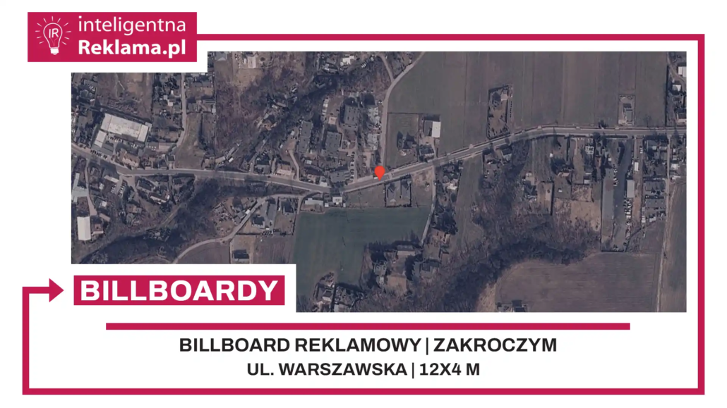 Lokalizacja reklamowa w Zakroczym przy ul. Warszawska - powierzchnia 48 m²