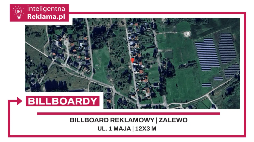 Lokalizacja reklamowa w Zalewo przy ul. 1 maja - powierzchnia 36 m²
