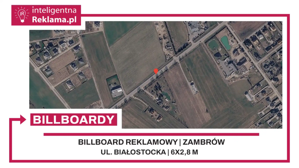 Lokalizacja reklamowa w Zambrów przy ul. Białostocka - powierzchnia 16,8 m²
