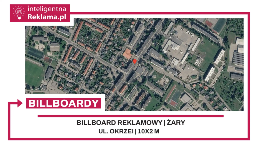 Lokalizacja reklamowa w Żary przy ul. Okrzei - powierzchnia 20 m²