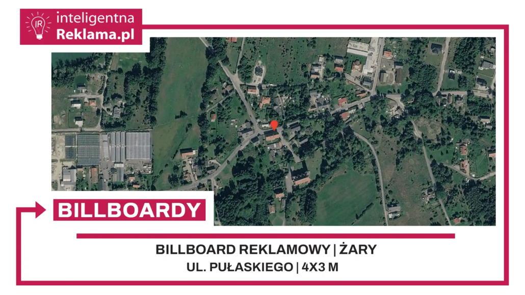 Lokalizacja reklamowa w Żary przy ul. Pułaskiego - powierzchnia 12 m²