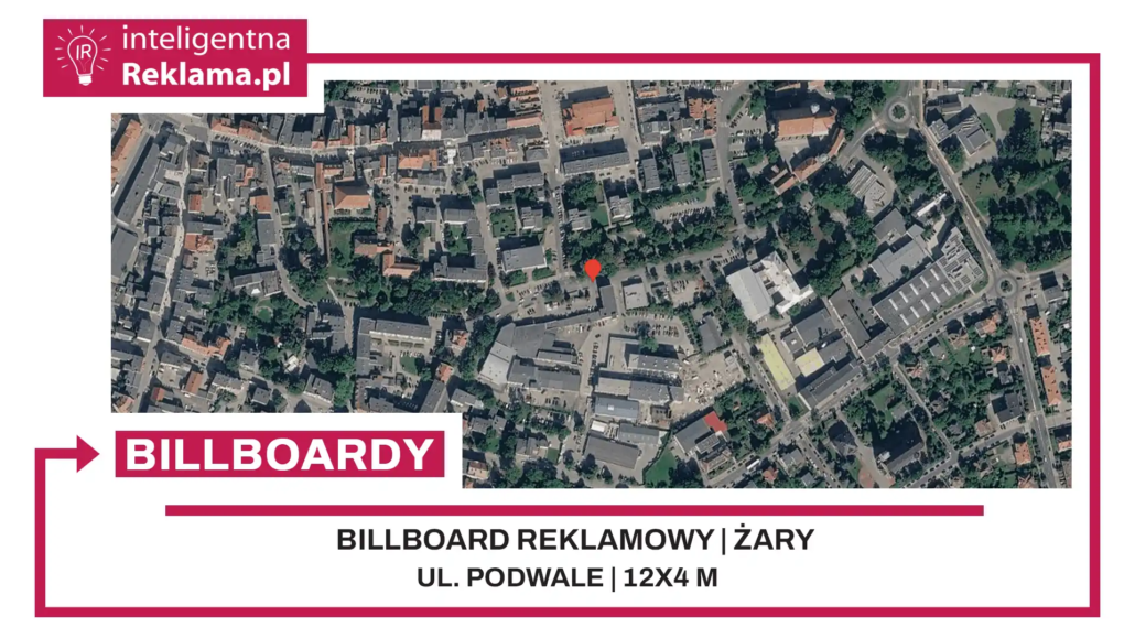Lokalizacja reklamowa w Żary przy ul. ul. Podwale - powierzchnia 48 m²