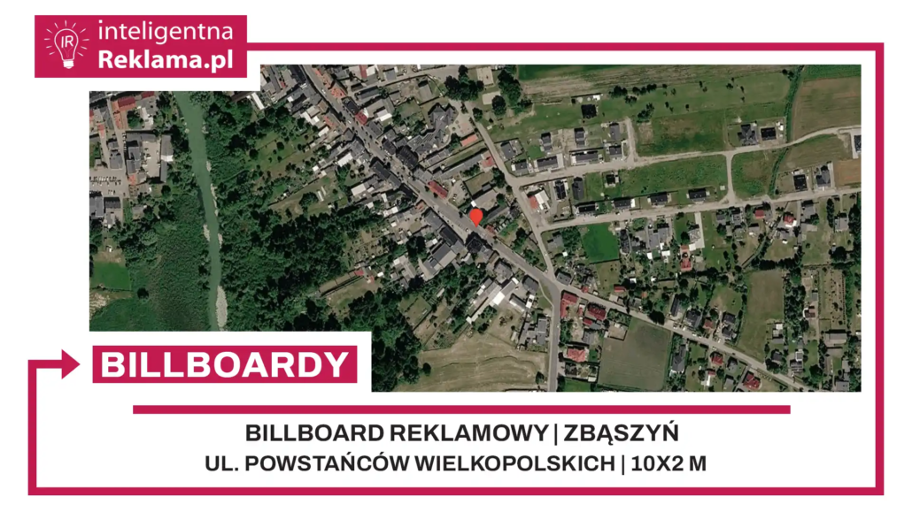 Lokalizacja reklamowa w Zbąszyń przy ul. Powstańców Wielkopolskich - powierzchnia 20 m²