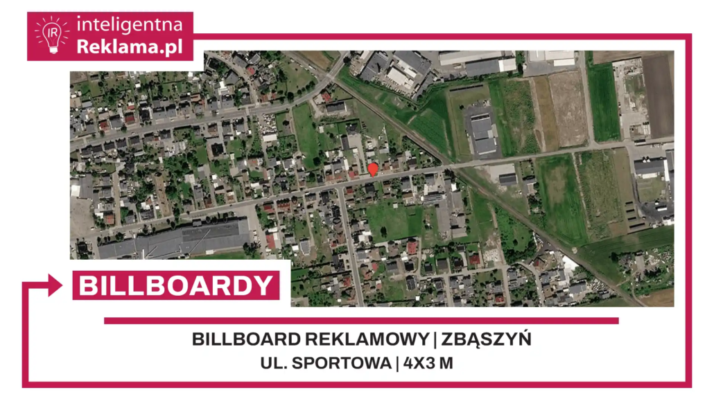 Lokalizacja reklamowa w Zbąszyń przy ul. Sportowa - powierzchnia 12 m²