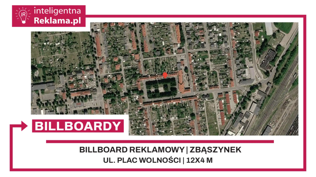 Lokalizacja reklamowa w Zbąszynek przy ul. Plac Wolności - powierzchnia 48 m²