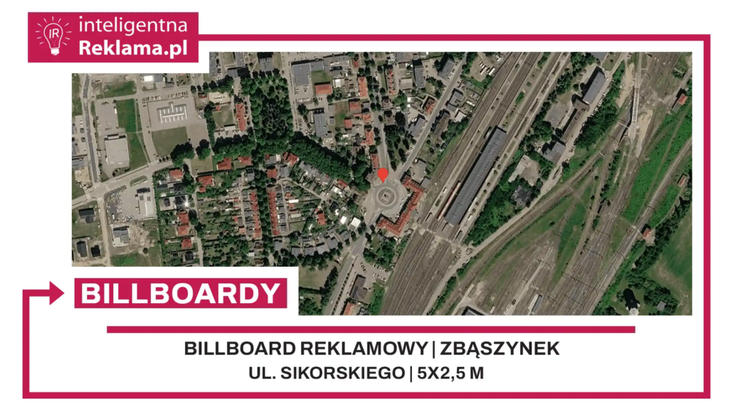 Lokalizacja reklamowa w Zbąszynek przy ul. Sikorskiego - powierzchnia 12,5 m²