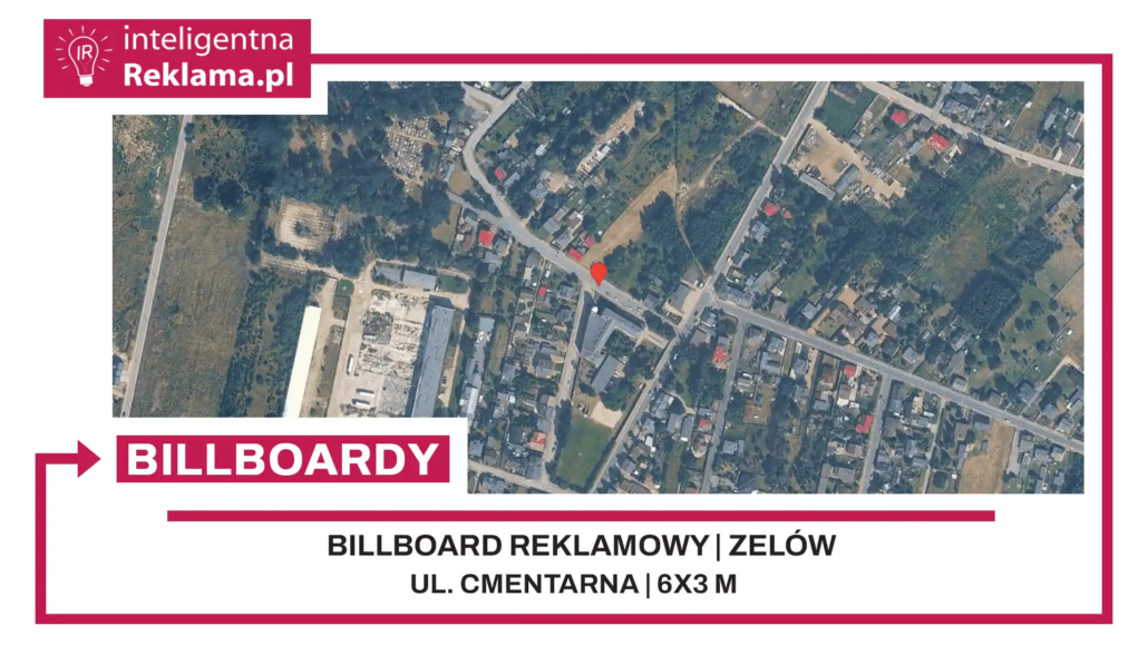 Lokalizacja reklamowa w Zelów przy ul. Cmentarna - powierzchnia 18 m²