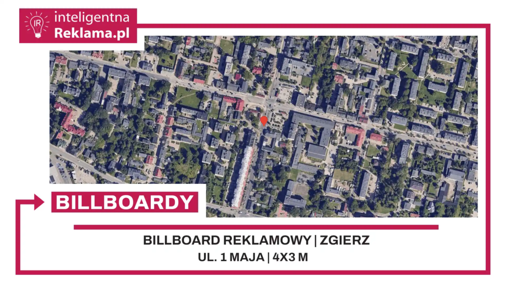 Lokalizacja reklamowa w Zgierz przy ul. 1 maja - powierzchnia 12 m²