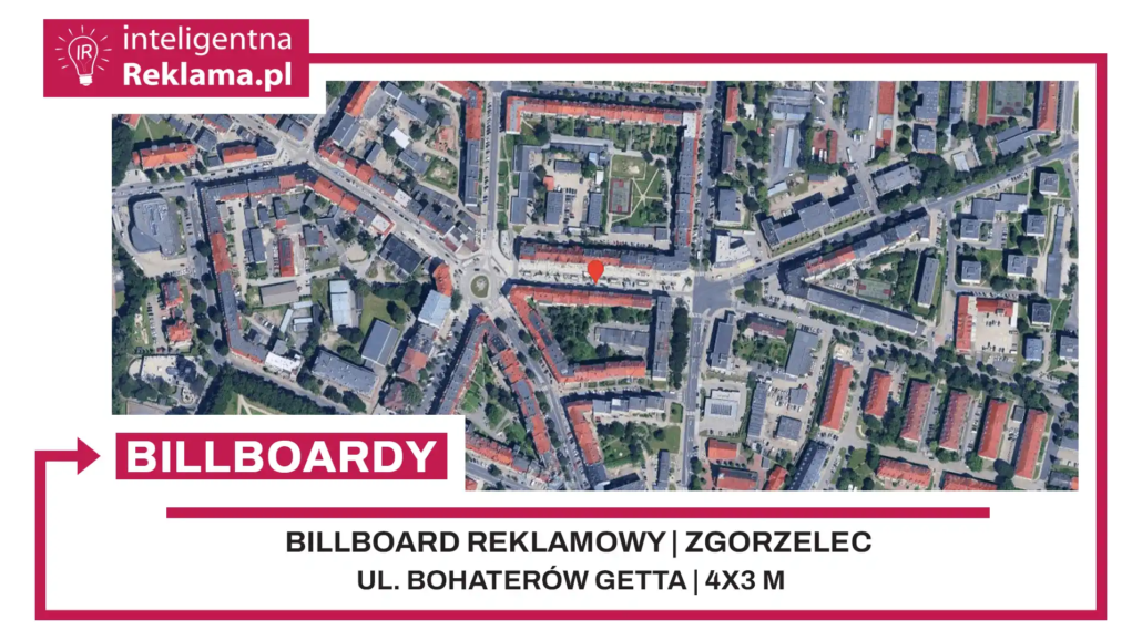 Lokalizacja reklamowa w Zgorzelec przy ul. Bohaterów Getta - powierzchnia 12 m²