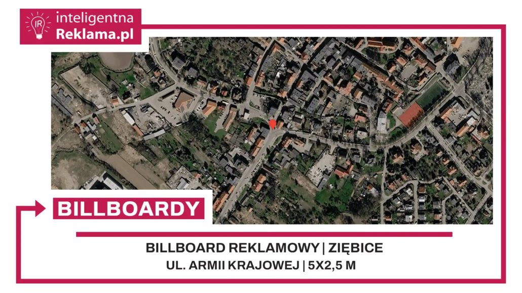 Lokalizacja reklamowa w Ziębice przy ul. Armii Krajowej - powierzchnia 12,5 m²