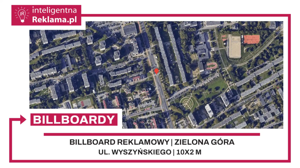 Lokalizacja reklamowa w Zielona Góra przy ul. Wyszyńskiego - powierzchnia 20 m²