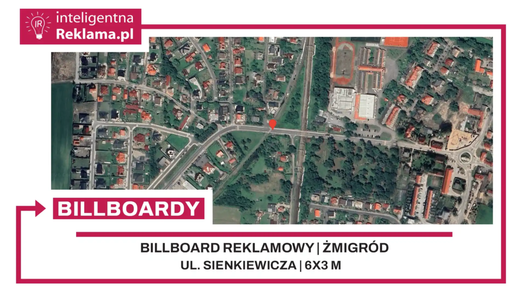 Lokalizacja reklamowa w Żmigród przy ul. Sienkiewicza - powierzchnia 18 m²