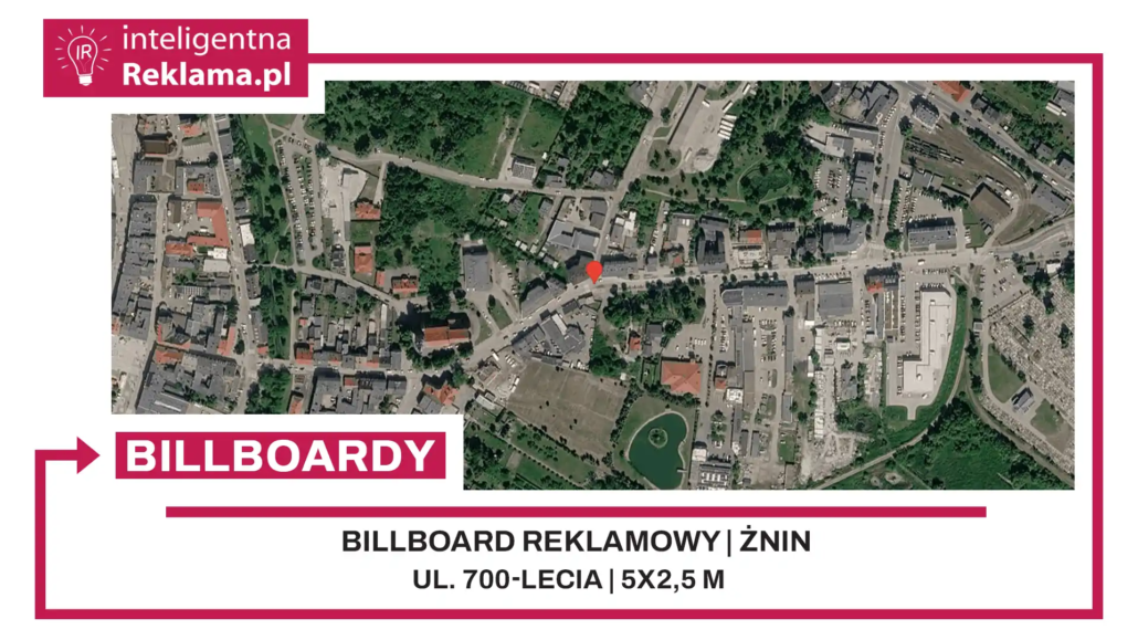 Lokalizacja reklamowa w Żnin przy ul. 700-lecia - powierzchnia 12,5 m²